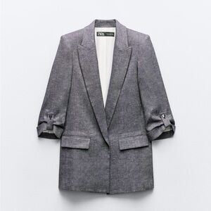 Zara Linen Blend Blazer